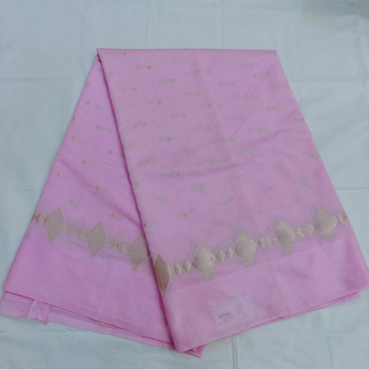 Soft Cotton Silk Saree - Baby PINK