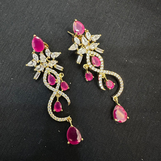Stylish designer/Party Earrings - Pink
