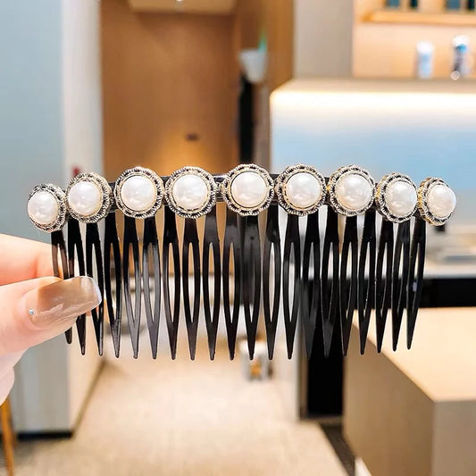 Pearl New style hair comb with bangs hairpin