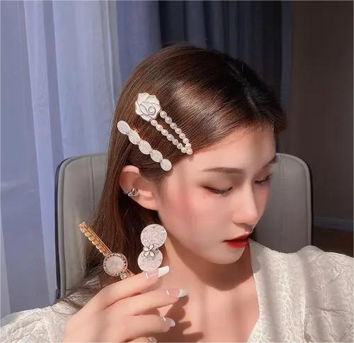 Korean Style Geometric Hairpin Design 2 | Multi Design Hair Fringe Pin for Women & Girls (5PC Set)