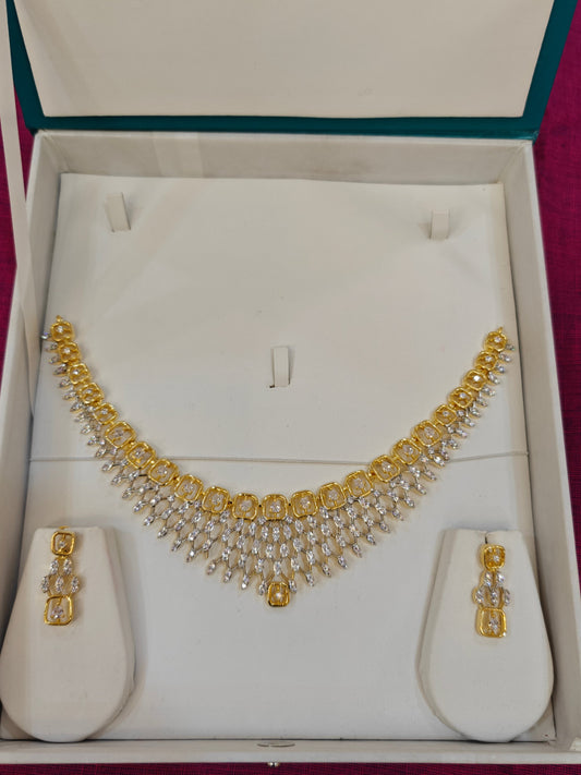 Diamond look statement Designer Necklace set