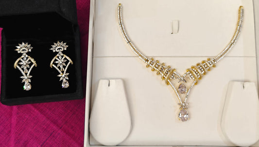 Diamond look statement Designer Necklace set